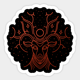 deer gold version Sticker